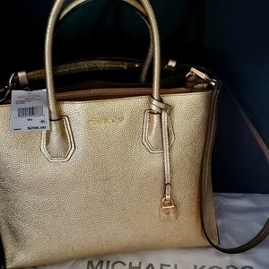 Michael Kors Mercer Pale Gold Purse